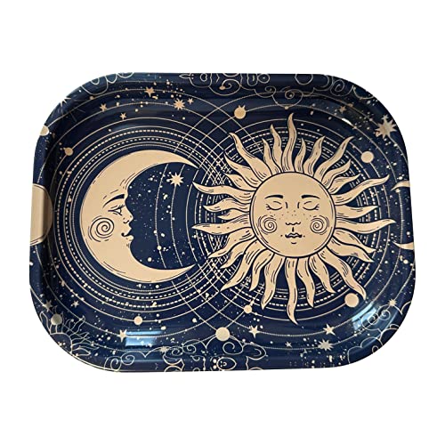 Rolltablett "Sun & Moon" 14 x 17,8 cm Tabak Rauch Zubehör - Tablett Gott von Tray God