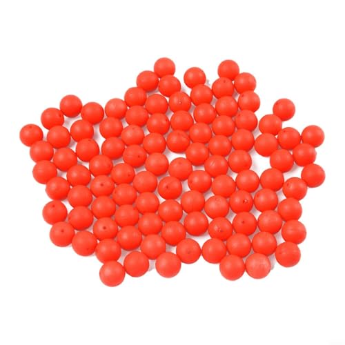100 Stück Angel-Schwimmerbälle, effektives Material für alle Ihre Angelabenteuer (6# rot) von Trayneel