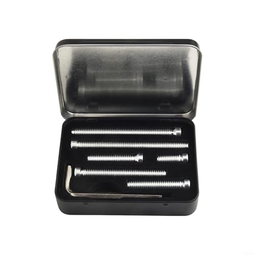 6 Stück Pool-Queue-Gewichts-Schrauben für Mezz Metallgewichte mit Installationswerkzeugen und Aufbewahrung 6 Stück Pool-Queue-Gewichts-Schrauben für Mezz Metallgewichte mit Installationswerkzeugen und Aufbewahrung von Trayneel