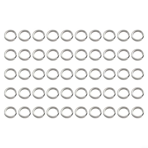 Angel-Spaltringverbinder mit doppeltem Spaltverschluss aus Edelstahl für lang anhaltende Angelleistung (11,5 mm) von Trayneel