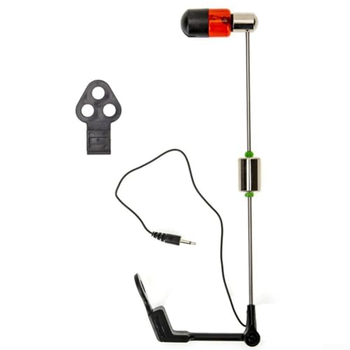 Edelstahl-Angelalarm mit buntem Licht für bessere Sichtbarkeit und Multi-Steckdosen-Kompatibilität (rot) von Trayneel