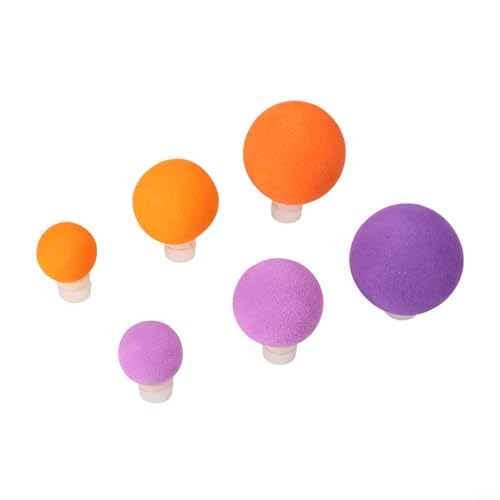 Fliegenfisch-Posen mit Schnellentriegelung, 6 Stück, aus leichtem EVA-Schaum (3 orange und lila) von Trayneel