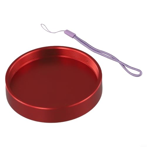 M48 x 0 75 Okular-Staubschutz aus Aluminiumlegierung, Objektivschutz mit praktischem Loch zum Tragen (rot) von Trayneel