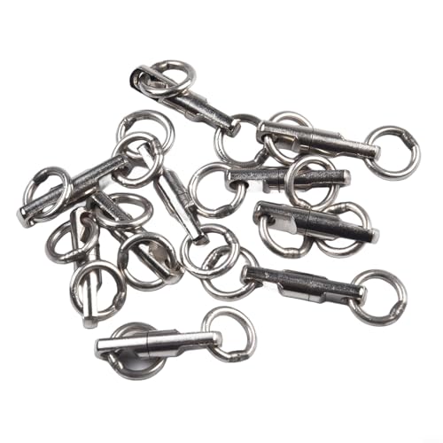 Massives Angel-Drehverbinder-Set, 10-teilig, aus Kupfer und Edelstahl für hohe Leistung (3,5# mit Schlaufe) von Trayneel