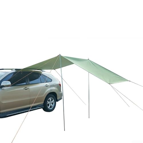Outdoor Camping Dach Seitenmarkise Zelt Wasserdicht Unterstand mit fester Schnalle Design und Legierung Knöchel für einfachen Aufbau und lange Lebensdauer (Armeegrün) von Trayneel