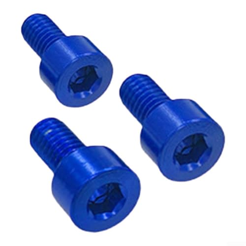 Präzisionsgefertigte 3 Stück Tremolo-Brücken-Saitenmutter-Schrauben für E-Gitarren, zuverlässig und langlebig (blau) von Trayneel