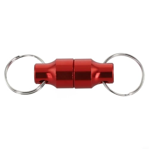Praktischer magnetischer Clip-Halter mit integriertem Karabiner, ein Muss für das Fliegenfischen-Ausrüstungsmanagement (rot (magnetisch)) von Trayneel