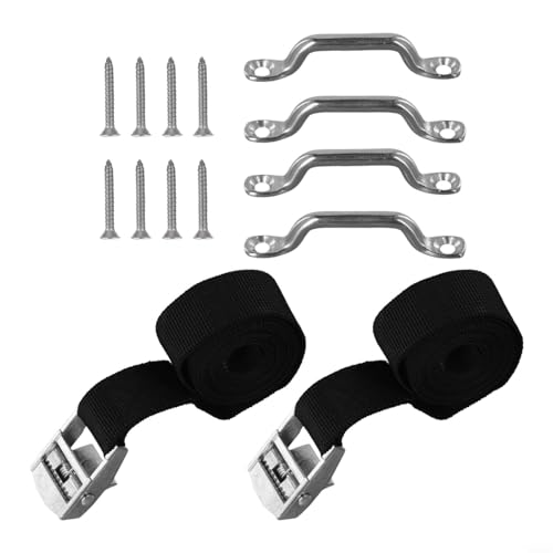 Robustes 1 2 Meter Nylon-Gurtband zur Sicherung von Kühlern, Kanus und anderen Ladungen (weiße Schnalle) von Trayneel