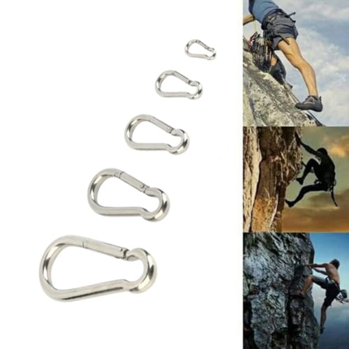 Sicherer Metall-Karabiner-Clip für Outdoor-Sport, Klettern und Seil-Operationen (6 x 60) von Trayneel