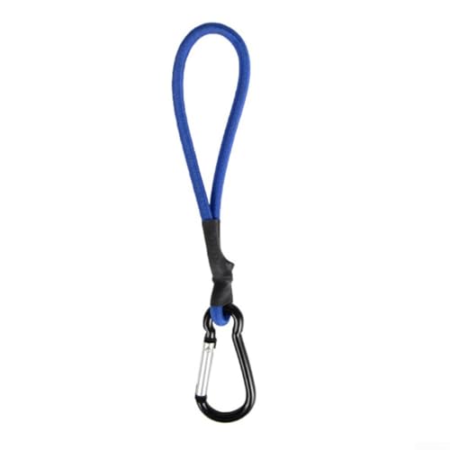 Tragbares elastisches Seil mit Karabiner zum Wandern und Klettern im Freien (blau) von Trayneel
