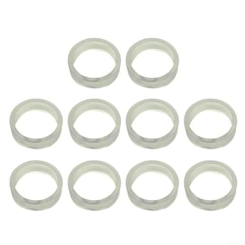 Verstellbare Lenkerhöhenabstandshalter für MTB Rennrad, 28 6 mm Gabel, 4 Stück (transparent) von Trayneel