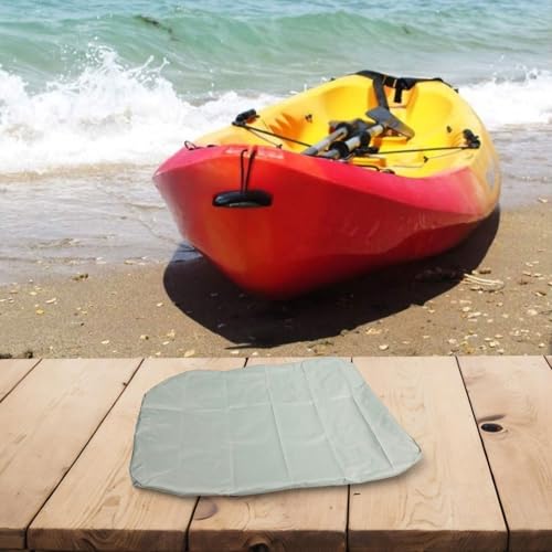 Wasserdichte Abdeckung für Kajak Cockpit mit elastischen Bändern für einfache Installation und sichere Handhabung (grau 420D 95 x 56 cm) von Trayneel