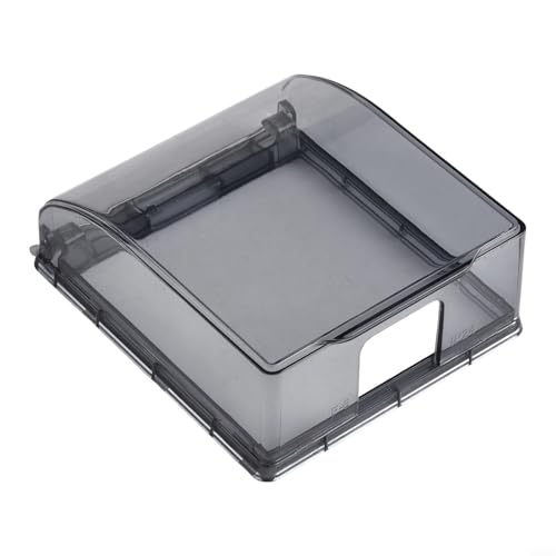 Wasserdichte selbstelektrische Abdeckung für 86 Steckdosen in feuchtigkeitsgefährdeten Bereichen (schwarz) von Trayneel