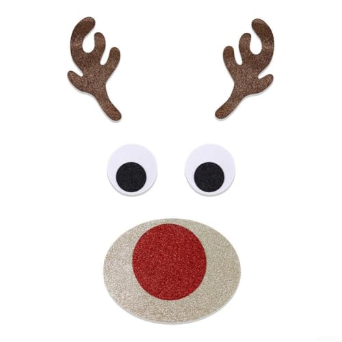 Weihnachtsmann Elch Schneemann Weihnachten Türaufkleber für DIY Verwendung an Wänden, Türen und anderen Oberflächen zum Dekorieren von Haus (3) von Trayneel