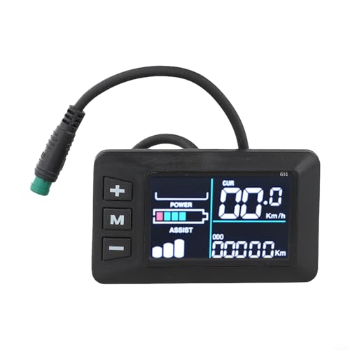 Wetterfestes LCD-Display für E-Bikes 24V 36V 48V mit 5 Pins Schnittstelle für langfristige Nutzung (Farbbildschirm) von Trayneel