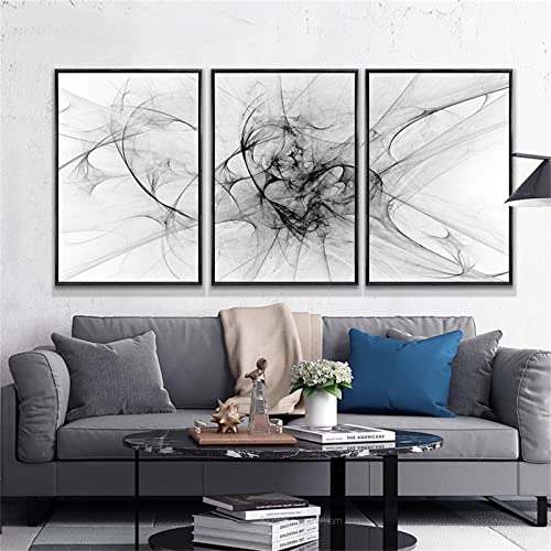 Trayosin 3-teiliges Premium Poster Set, Strichzeichnung Leinwand Wandkunst Nordische Poster und Drucke Minimalistische Deko Schlafzimmer Kein Rahmen (50x70cm) von Trayosin