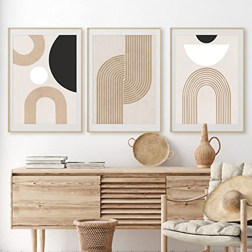 3er Premium Poster Set,Moderne Abstrakt Kunst Wandbilder,Ohne Rahmen Kunstdruck Leinwandbild,Boho Deko Bilder für Wohnzimmer Schlafzimmer (21x30cm) von Trayosin