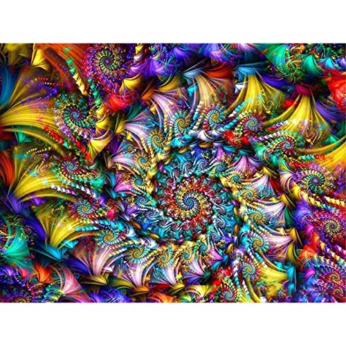 Trayosin 5D Diamond Painting Mandala Diamant Painting Bilder DIY Diamant Malerei Diamant Stickerei Leinwand Malerei Blume Bilder Vollbohrer für Erwachsene, Wand Dekor (D,50x70cm) von Trayosin