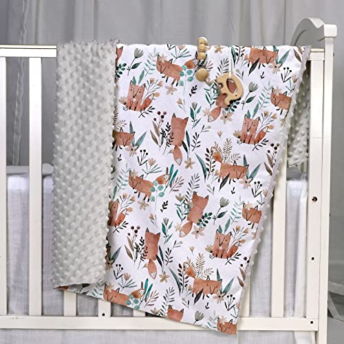 Trayosin Babydecke Kuscheldecke 100% Bio Baumwolle, Weiche Flauschige Unisex Junge Mädchen Baby Decke Blanket Kuscheldecke für Babys Kleinkinder Kinderbett Kinderwagen 76x100cm (Fuchs) von Trayosin