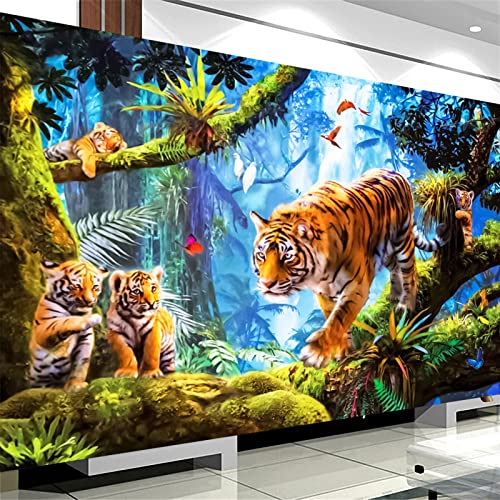 Trayosin DIY 5D Diamond Painting Gross, Diamant Painting Bilder Tiger Diamant Malerei Tier Kits Malen nach Zahlen Stickerei Set Kreuzstich Bilder Wall Decoration (100x70cm) von Trayosin