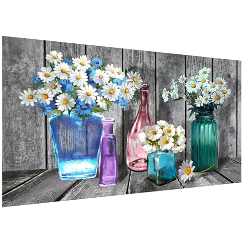 Trayosin DIY Diamond Painting Ästhetik Bilder Diamond Painting Set für Erwachsene DIY Großer Blumen Diamant painting Set mit Zubehör Full Drill Diamant Kunst Malerei (150x60cm) von Trayosin