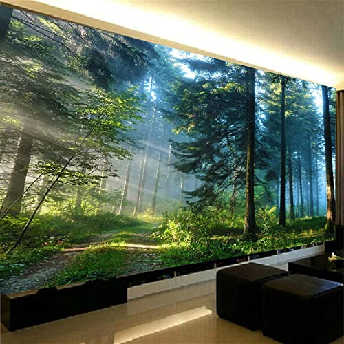 Trayosin Diamond Painting Set für Erwachsene,Diamant Painting Landschaft Malerei Kits,5D Diamant Painting grüner Wald Wohnzimmer Schlafzimmer Büro Wand Dekoration (120x50cm) von Trayosin