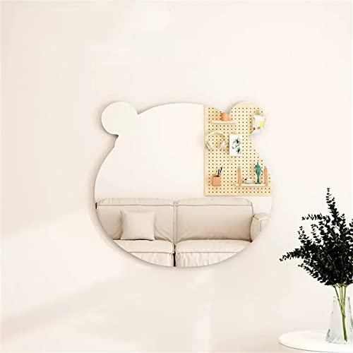 Trayosin Selbstklebender 3D Acryl Spiegel Aufkleber,40cm Süßer Kinderzimmer Spiegel Wandspiegel Wandsticker Wandaufkleber Spiegel für Kinderzimmer Badezimmer Wanddeko (Bär) von Trayosin