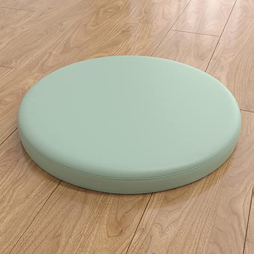 Trayosin Sitzkissen Rund Sitzkissen Stuhl Memory Foam aus Kunstleder Sitzkissen Boden Rund Sitzauflagen Dauerhaft rutschfest Gemütlich Sitzpolster für Tatami Garten Büro (Avocadogrün,30cm) von Trayosin