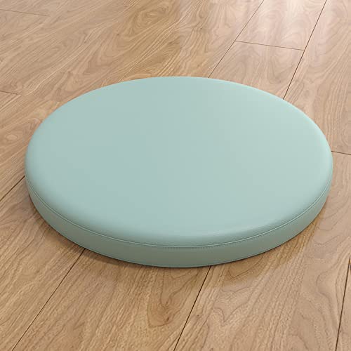 Trayosin Sitzkissen Rund Sitzkissen Stuhl Memory Foam aus Kunstleder Sitzkissen Boden Rund Sitzauflagen Dauerhaft rutschfest Gemütlich Sitzpolster für Tatami Garten Büro (Limonengrün,30cm) von Trayosin