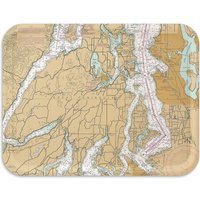 Seattle Maritime Karte Tablett 17"x13" von Trays4Us