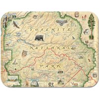 Yosemite Print Vintage Serviertablett | 16 "X12" Map Holztablett - Designed Von Xplorer Maps von Trays4Us