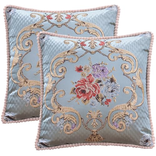 Traziewell Himmelblau Kissenbezüge 48x48 cm 2er Set Quadratisch Kissenbezug für Sofa Stuhl Schlafzimmer Moderne Dekor Home Office Couch Bestickte Kissenhülle 00208 Traziewell Himmelblau Kissenbezüge 48x48 cm 2er Set Quadratisch Kissenbezug für Sofa Stuhl Schlafzimmer Moderne Dekor Home Office Couch Bestickte Kissenhülle 00208 von Traziewell