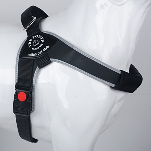 TRE Ponti Geschirr Brio schwarz reflektierender Rand 60-75 cm bis ca 10-20 kg TRE Ponti Geschirr Brio schwarz reflektierender Rand 60-75 cm bis ca 10-20 kg von Tre Ponti