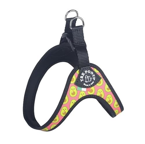 Tre Ponti Geschirr Easy Fit Vibes Avocado Flamingo Click-Verschluss, Farbe:Avocado, Größe:Gr.3/42-46cm / bis 7kg von Tre Ponti