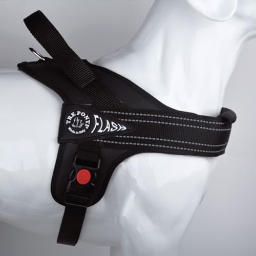Tre Ponti Geschirr Linea Flash schwarz Verstellbarer Bauchgurt 70-85 cm bis ca 20-30 kg Tre Ponti Geschirr Linea Flash schwarz Verstellbarer Bauchgurt 70-85 cm bis ca 20-30 kg von Tre Ponti