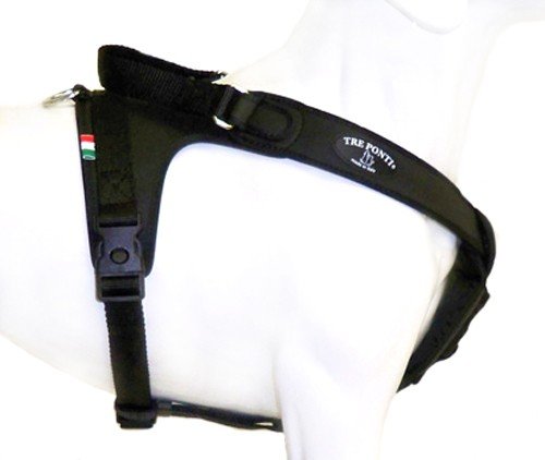 Tre Ponti Geschirr Potenza mit schwarzen Stoffrand schwarz 65-80 cm bis ca. 20-30 kg von Tre Ponti