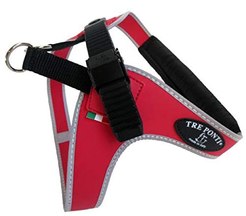 Tre Ponti - Hundegeschirr Ratschenverschluss, Rot, reflektierend, Größe 4 Tre Ponti - Hundegeschirr Ratschenverschluss, Rot, reflektierend, Größe 4 von Tre Ponti