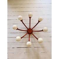 Vintage Domus Teak Wooden Lamp Danmark von Treasortrove