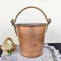 Antiker Messing Solide Eimer|Garten Pflanzer|Alter Eimer|Messing Pflanzer|Antike Hängende Pflanzer|Wasserspeicher Utensil|Mehrzweckeimer von TreasureArtefacts