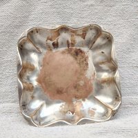 Antikes Vernickeltes Messingtablett | Tablett|Designer Snacks Teller|Vintage Serviertablett|Einzigartiges Dekoratives Me561 von TreasureArtefacts