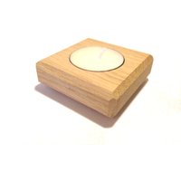 Handgefertigter Teelichthalter Aus Holz, 2Er-Set von TreasureBoxNL