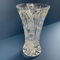 Bohemia Czech Crystal Vase Elegante 8 in Glas Herzstück von TreasureMarketLatvia
