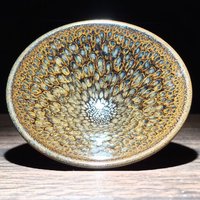 100 50mm Handgemachte Rebhuhn Speckle Jianzhan Tenmoku Hut Geformte Teeschale 100 50mm Handgemachte Rebhuhn Speckle Jianzhan Tenmoku Hut Geformte Teeschale von TreasureTeawares