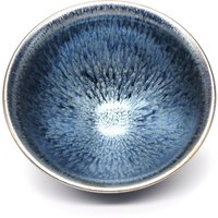 12.5 7.5 cm Jianzhan Tenmoku Tee Schüssel-Blaue Blume Chawan von TreasureTeawares