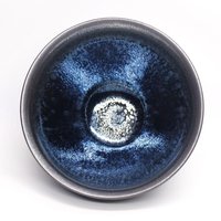12.5 7.5 cm Jianzhan Tenmoku Tee Schüssel-Blau Ölfleck Chawan 12.5 7.5 cm Jianzhan Tenmoku Tee Schüssel-Blau Ölfleck Chawan von TreasureTeawares
