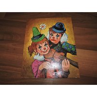 Vintage "Clown" Von Lee 20x10" Litho Gallary Print Nr. 332 von TreasureTimeCapsule