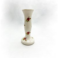 Vintage Lord Nelson Keramik Kleine Florale Knospe Vase Rote Rosen Blumen von TreasureTreatBotique