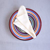 6Er Set Handgefertigter Weißer Weihnachtsstern Servietten Aus Satin Stoff von TreasuresByJana