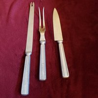 3 Teiliges Set Schnitzerei Aus Edelstahlmessern Und Gabeln Von Wonderkut von TreasuresFoundNorth
