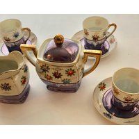 Jahrgang Takito Hand Bemalte Lusterware Kleine Tasse Und Untertasse Set | 6 Mit Sahne von TreasuresofGG